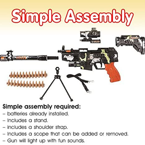 تفنگ اسباب بازی مسلسل لیزری ارتشی (machin gun)_اسباب بازی